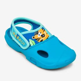 Decathlon Clog 500 Nabaiji Mavi Kaplan Baskılı Çocuk Havuz Sandaleti