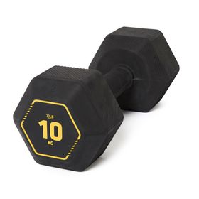 Decathlon Corength Siyah Hex Kas Geliştirme Kauçuk 10 kg Dambıl