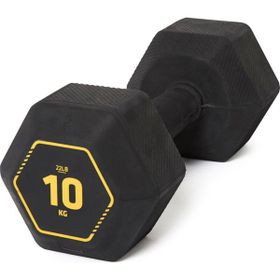 Decathlon Corength Siyah Hex Kas Geliştirme Kauçuk 10 kg Dambıl