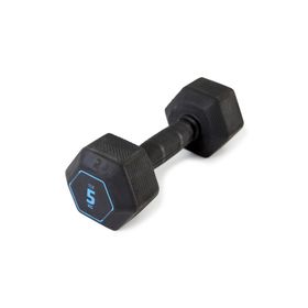 Decathlon Corength Siyah Hex Kas Geliştirme Kauçuk 5 Kg Dambıl