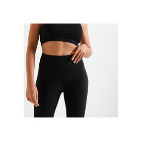 Decathlon Domyos 100 3/4 Fitness Kardiyo Siyah Kadın Spor Taytı