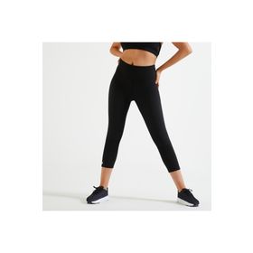 Decathlon Domyos 100 3/4 Fitness Kardiyo Siyah Kadın Spor Taytı