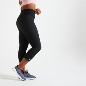 Decathlon Domyos 100 7/8 Fitness Kardiyo Siyah Kadın Spor Taytı