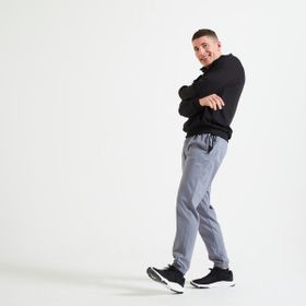 Decathlon Domyos 100 Fitness Kardiyo Erkek Siyah Kapüşonlu Sweatshirt