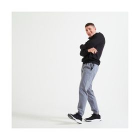 Decathlon Domyos 100 Fitness Kardiyo Erkek Siyah Kapüşonlu Sweatshirt