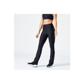 Decathlon Domyos 100 Regular Fitness Kardiyo Siyah Kadın Spor Taytı