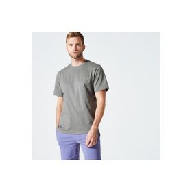 Decathlon Domyos 500 Fitness Hafif Antrenman Haki Regular Erkek Spor T-Shirt