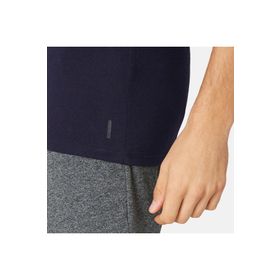 Decathlon Domyos 500 Fitness Hafif Antrenman Lacivert Slim Erkek Spor T-Shirt