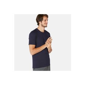 Decathlon Domyos 500 Fitness Hafif Antrenman Lacivert Slim Erkek Spor T-Shirt