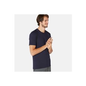 Decathlon Domyos 500 Fitness Hafif Antrenman Lacivert Slim Erkek Spor T-Shirt