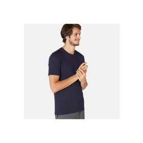 Decathlon Domyos 500 Fitness Hafif Antrenman Lacivert Slim Erkek Spor T-Shirt