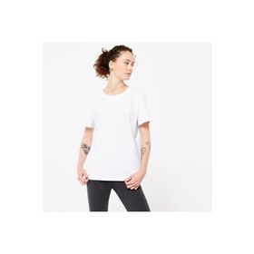 Decathlon Domyos 500 Regular Fitness Hafif Antrenman Beyaz Kadın Spor T-shirt