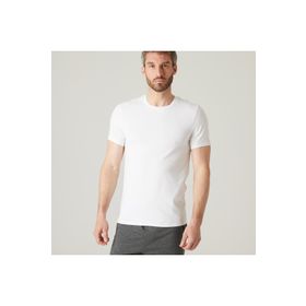 Decathlon Domyos 500 Slim Fitness Hafif Antrenman Erkek Beyaz Spor Tişörtü