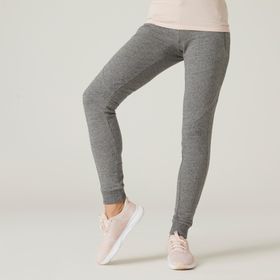 Decathlon Domyos 520 Slim Fitness Hafif Antrenman Kadın Gri Eşofman Altı