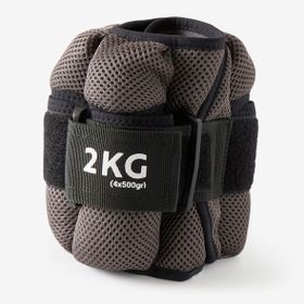 Decathlon Domyos Ayarlanabilir 2x2 kg Gri Hafif Pilates Bilek Ağırlığı