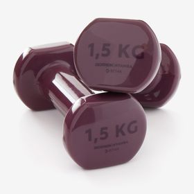 Decathlon Domyos Bordo 2 Adet Fitness 1,5 kg Dambıl