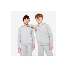 Decathlon Domyos Çocuk Açık Gri Kapüşonlu Sweatshirt