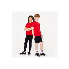 Decathlon Domyos Çocuk Kırmızı Pamuklu Spor T-shirt