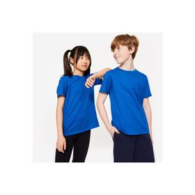 Decathlon Domyos Çocuk Mavi Pamuklu Spor T-shirt