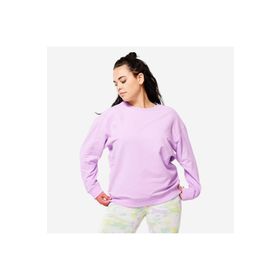 Decathlon Domyos Fitness Hafif Antrenman Kadın Lila Oversize Sweatshirt