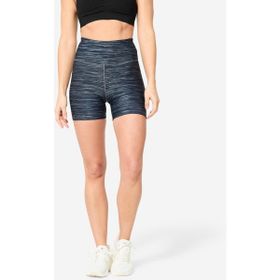 Decathlon Domyos FST 100 Fitness Kardiyo Alacalı Gri Kısa Kadın Spor Şortu