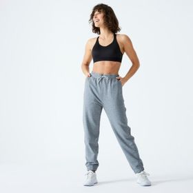 Decathlon Domyos Kadın Gri Regular 500 Fitness Hafif Antrenman Eşofman Altı
