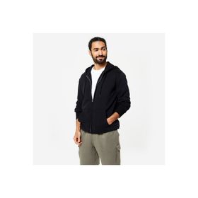 Decathlon Domyos Siyah Kapüşonlu Fermuarlı Erkek Sweatshirt