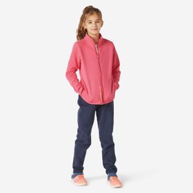 Decathlon Domyos Warmy Çocuk Lacivert Pembe Eşofman Takımı