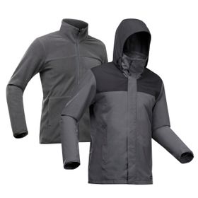 Decathlon Forclaz Gri 0 Derece Su Geçirmez Erkek Outdoor Kışlık Mont