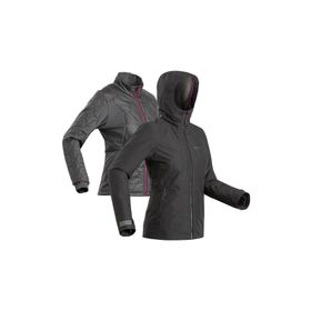 Decathlon Forclaz Travel 500 Siyah Kadın 8°C 3'ü 1 Arada Outdoor Trekking Yağmurluğu
