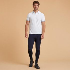 Decathlon Fouganza Binicilik Beyaz Erkek Polo T-shirt