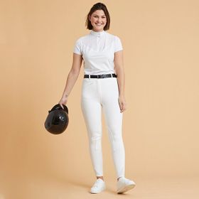 Decathlon Fouganza Çocuk Beyaz 100 Binicilik Pantolonu