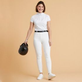 Decathlon Fouganza Çocuk Beyaz 100 Binicilik Pantolonu