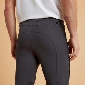Decathlon Fouganza Erkek Koyu Gri 500 Binicilik Pantolonu