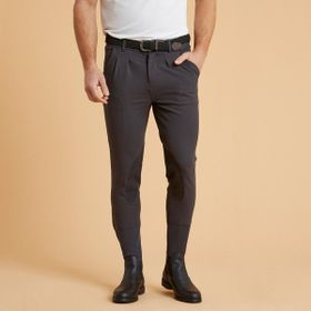 Decathlon Fouganza Erkek Koyu Gri 500 Binicilik Pantolonu