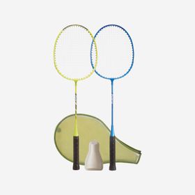 Decathlon Fun BR130 AD Sarı Mavi Yetişkin Badminton Raket Seti
