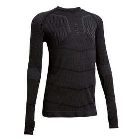 Decathlon Futbol Siyah Çocuk Uzun Kollu Keepdry 500 Termal İçlik