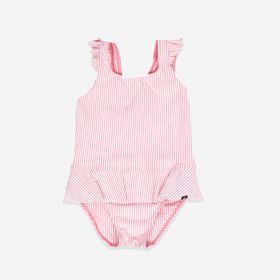 Decathlon Julia Pembe/Beyaz - Çizgili Çocuk/Bebek Etekli Mayo