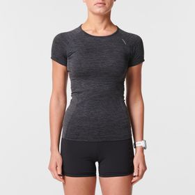 Decathlon Kiprun Dikişsiz Siyah Skincare Kadın Uzun Kollu T-Shirt