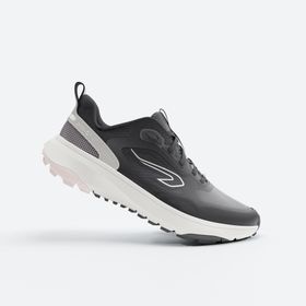 Decathlon Kiprun JF190 Grip Kalenji Siyah Pembe Kadın Koşu Ayakkabısı