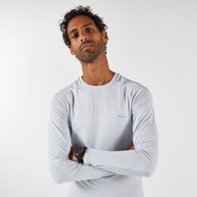 Decathlon Kiprun Run 500 Açık Gri Uzun Kollu Koşu Erkek T-Shirt