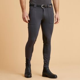 Decathlon Koyu Gri 140 Fouganza Erkek Binici Pantolonu