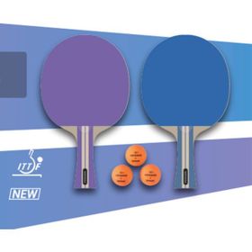 Decathlon Kuikma TTR 130 Spin ITTF Okul Kulüp 4 Yıldız Mor Mavi Top ve Raket Seti
