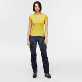 Decathlon Mavi Mt500 Forclaz Kadın Modüler Outdoor Trekking Pantolonu