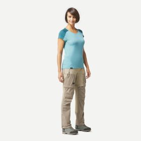 Decathlon Mavi Mt500 Forclaz Kadın Modüler Outdoor Trekking Pantolonu