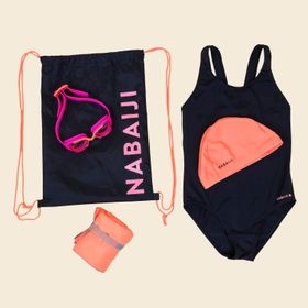Decathlon Nabaiji 100 Mayo Yüzme Gözlüğü Bone Havlu Çanta Çocuk Yüzme Seti