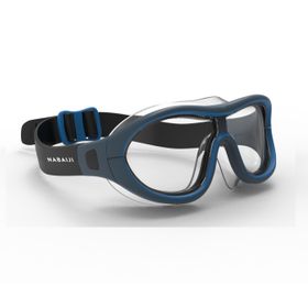 Decathlon Nabaiji 100 Swimdow Mavi Gri Şeffaf Camlar Yüzücü Maskesi