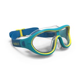Decathlon Nabaiji 100 Swimdow V2 Mavi Şeffaf Camlar Yüzücü Maskesi