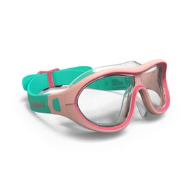 Decathlon Nabaiji 100 Swimdow V2 Pembe Şeffaf Camlar Yüzücü Maskesi