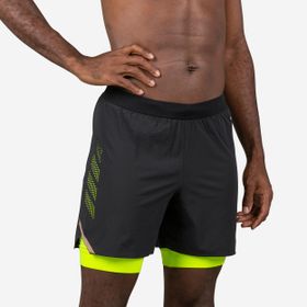 Decathlon Nabaiji 500 Fiti Siyah Kırmızı Bej Erkek Jammer Şort Mayo